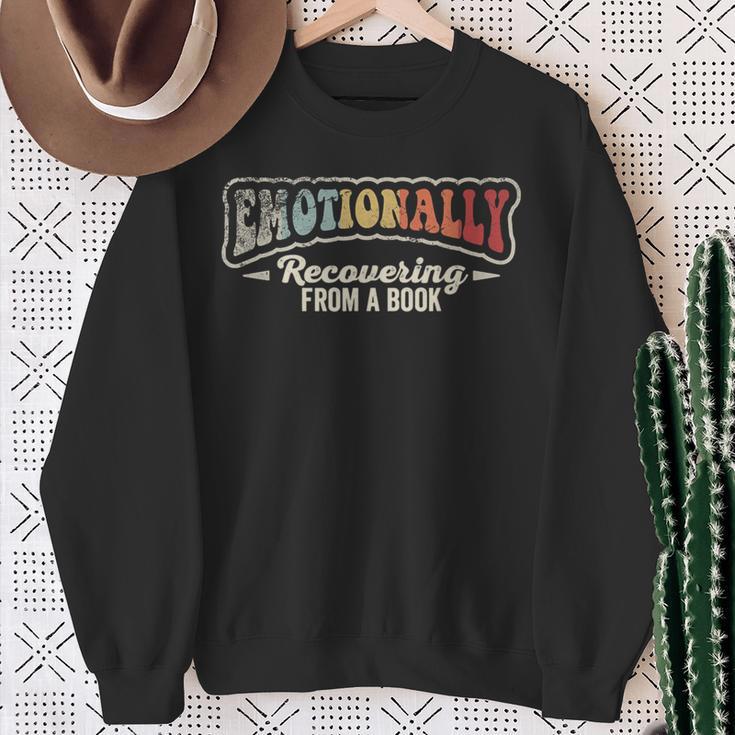 Emotionally Recovering From A Book Book Lover Reading Sweatshirt Gifts for Old Women