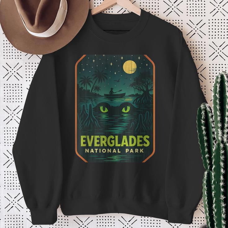 Everglades ナイトパドルシャツ 月光カヌー マングローブ スウェットシャツ 年配の女性への贈り物