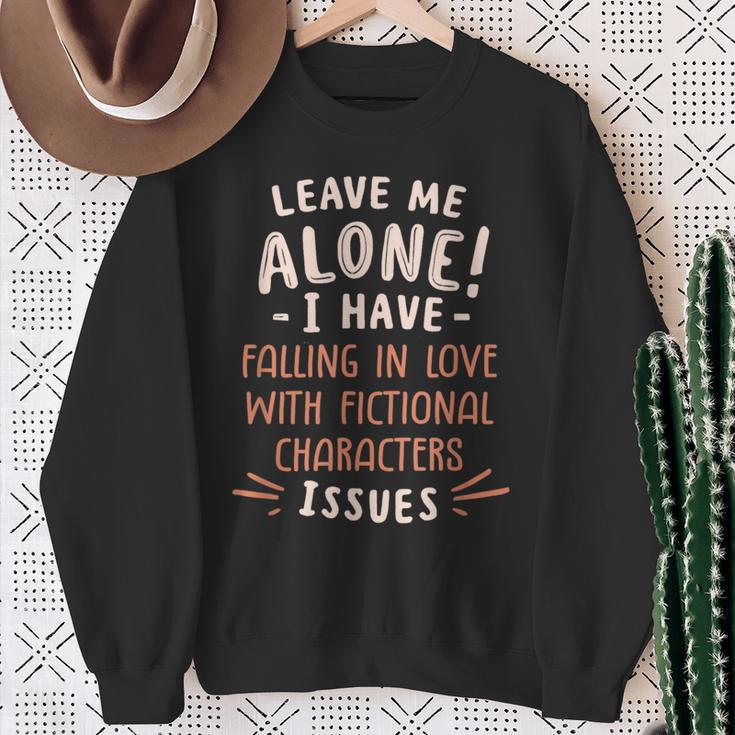 Falling In Love With Fictional Characters Book Movie Lover Sweatshirt Gifts for Old Women
