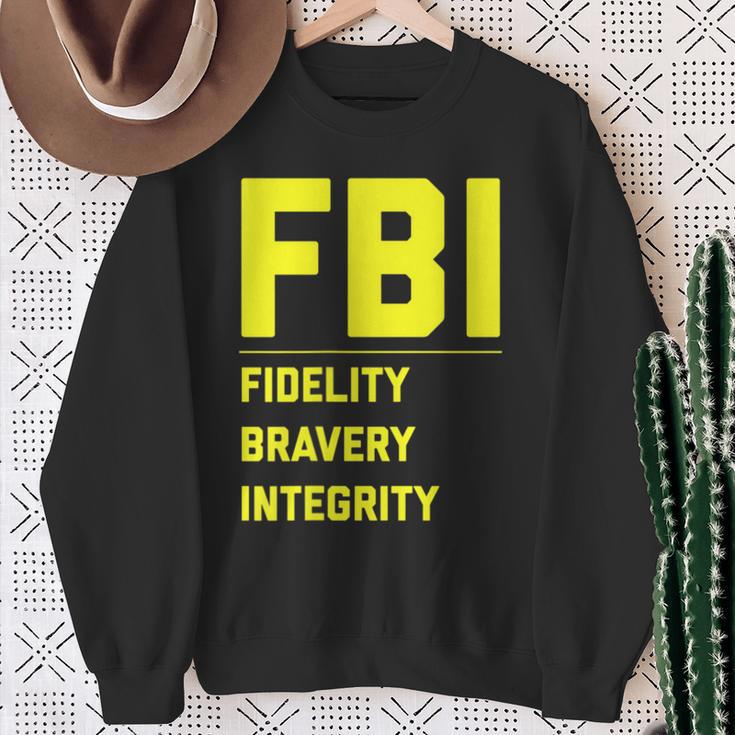 Fbi Motto 「Fidelity Bravery Integrity」 法執行機関 スウェットシャツ 年配の女性への贈り物