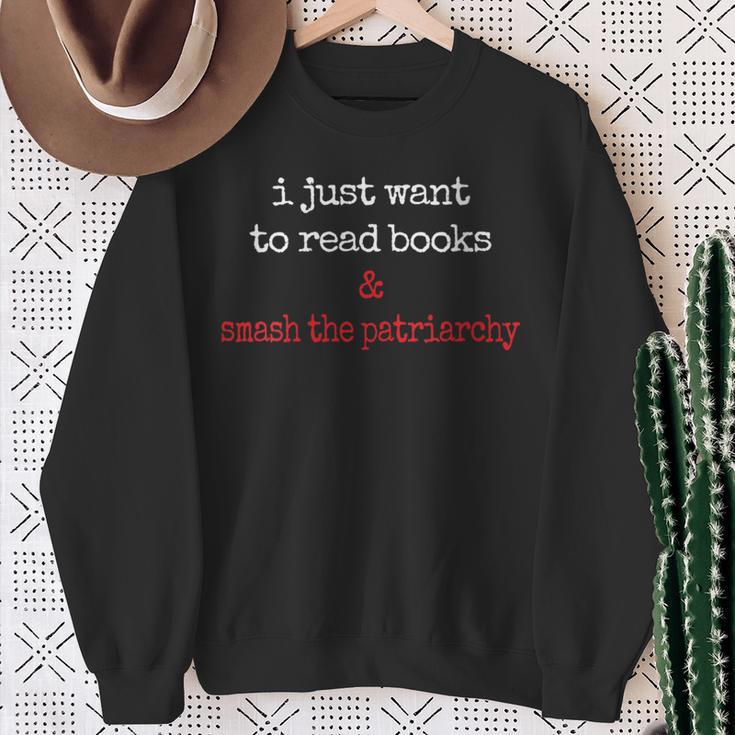 Feminist Book Lover Read Books Smash The Patriarchy Sweatshirt Gifts for Old Women Feminist Book Lover Read Books Smash The Patriarchy Sweatshirt Gifts for Old Women