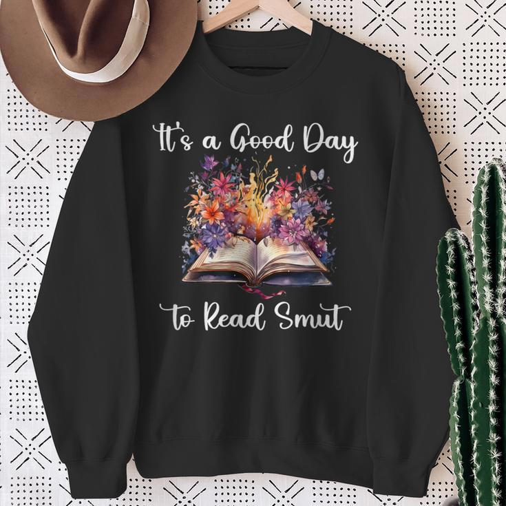 Floral Book Smut Slut Read Smutty Books Fuck Off I'm Reading Sweatshirt Gifts for Old Women