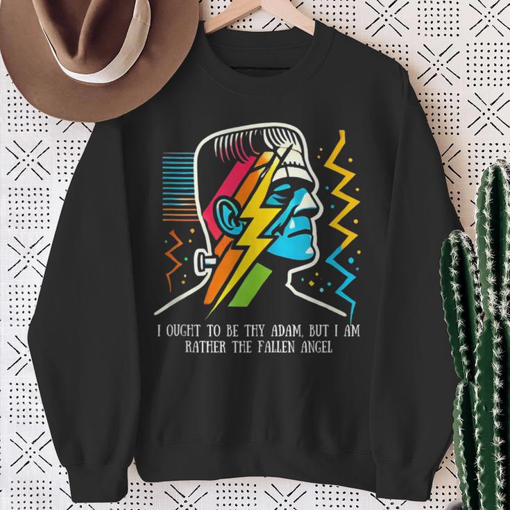 Frankenstein I Ought To Be Thy AdamFallen Angel Book Quote Sweatshirt Gifts for Old Women