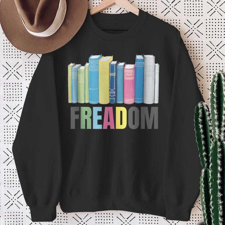 Freadom Books Reader Librarian Reading Sweatshirt Gifts for Old Women Freadom Books Reader Librarian Reading Sweatshirt Gifts for Old Women