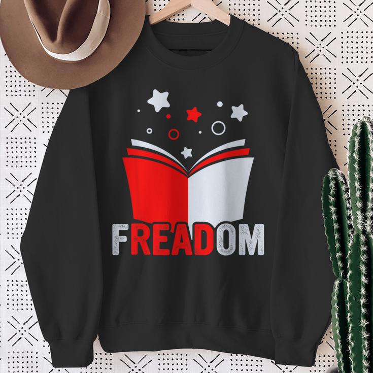 Freadom I Read Banned Books Banned Books Week Librarian Sweatshirt Gifts for Old Women Freadom I Read Banned Books Banned Books Week Librarian Sweatshirt Gifts for Old Women
