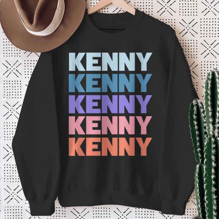 Modern Repeated Text Kenny スウェットシャツ 年配の女性への贈り物