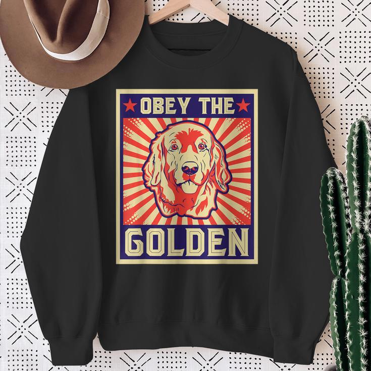 Obey The Golden ゴールデンレトリーバーオーナー向け スウェットシャツ 年配の女性への贈り物