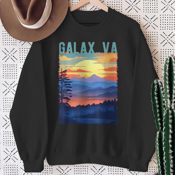 Galaxirginia Usa 山景色 サンセットスタイルデザイン スウェットシャツ 年配の女性への贈り物