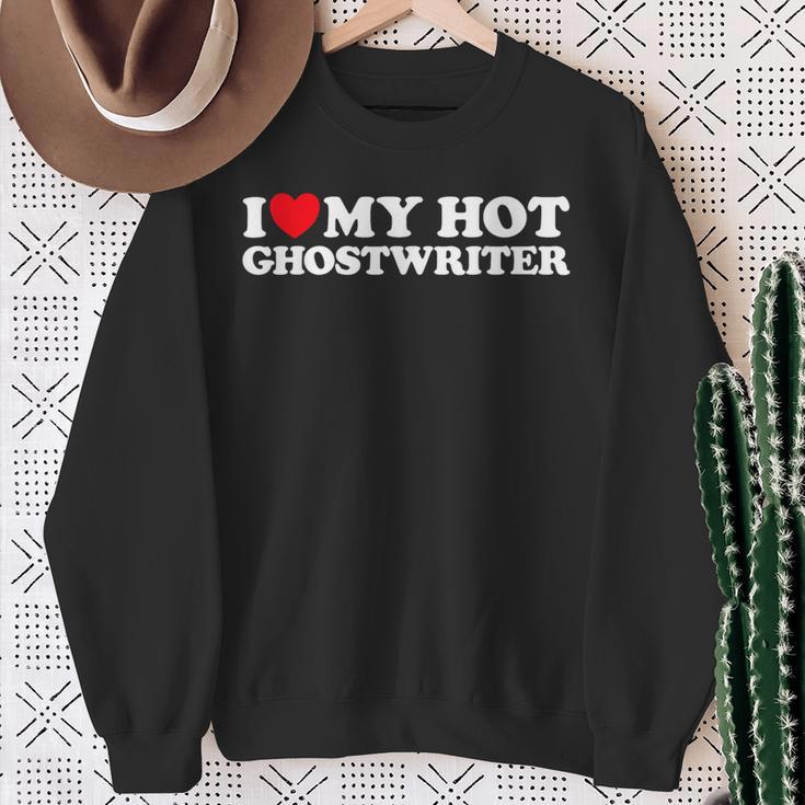 Ghost Writer Heart Cute Book Co Author Dating Fan Sweatshirt Gifts for Old Women