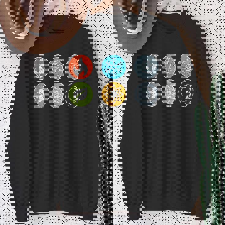 Gloomhaven Elements シンボル 火 氷 空 地球 ライトダーク スウェットシャツ 年配の女性への贈り物