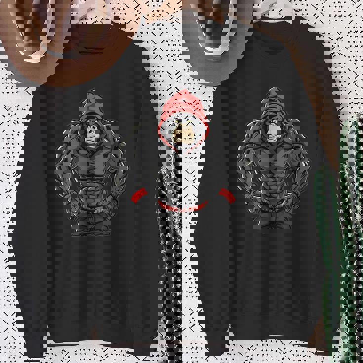 Gorilla Workout Angrytrongcaryilverback Gorilla Gym スウェットシャツ 年配の女性への贈り物