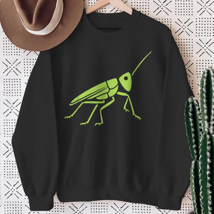 Grasshopper ミニマリストのバッタかわいい昆虫小さなバッタ スウェットシャツ 年配の女性への贈り物