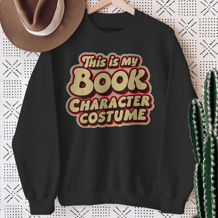 Groovy This Is My Book Character Costume Book Lover Sweatshirt Gifts for Old Women