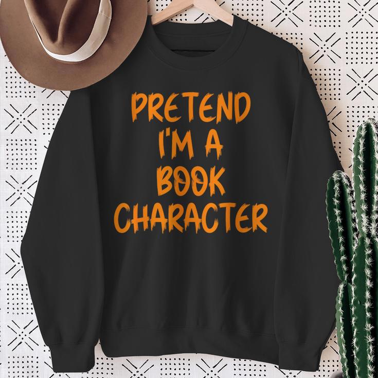 Halloween Pretend I'm Book Character Costume Lazy Adult Kids Sweatshirt Gifts for Old Women Halloween Pretend I'm Book Character Costume Lazy Adult Kids Sweatshirt Gifts for Old Women