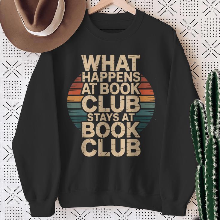 What Happens At Book Club Stays At Book Club Retro Sweatshirt Gifts for Old Women What Happens At Book Club Stays At Book Club Retro Sweatshirt Gifts for Old Women