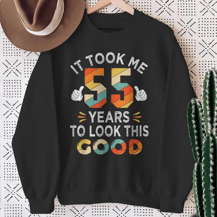 Happy 55Th Birthday スウェットシャツ 年配の女性への贈り物
