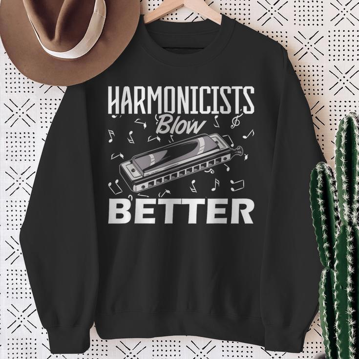 Harmonicists Blow Better ハーモニカ スウェットシャツ 年配の女性への贈り物