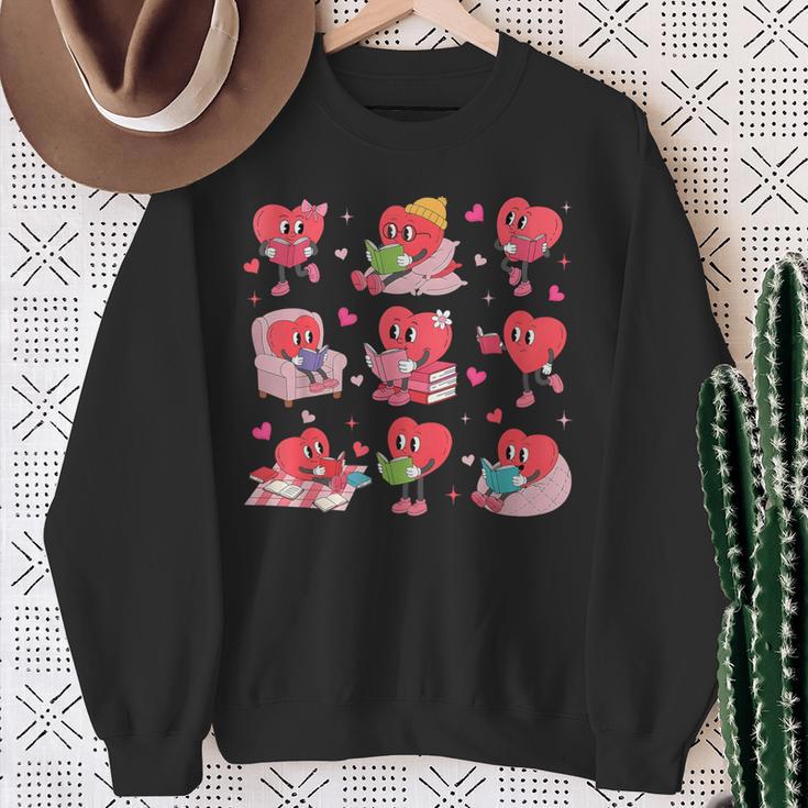 Hearts Reading Book Lovers All Booked For Valentine Sweatshirt Gifts for Old Women Hearts Reading Book Lovers All Booked For Valentine Sweatshirt Gifts for Old Women