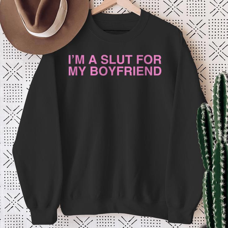 I'm Alut For My Boyfriend Y2k カップル 風刺殺 スウェットシャツ 年配の女性への贈り物