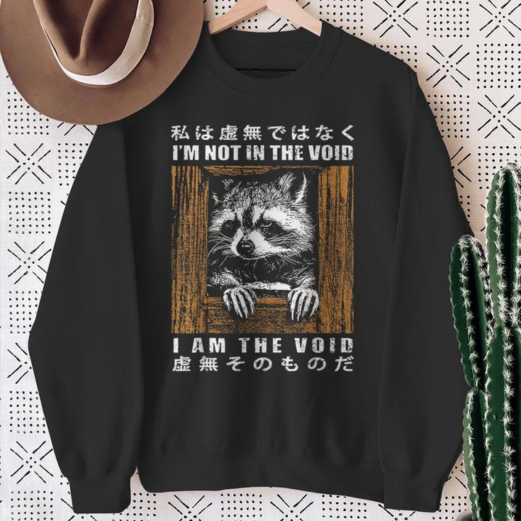 I'm Not In Theoid I Am Theoid 日本のアライグマ スウェットシャツ 年配の女性への贈り物