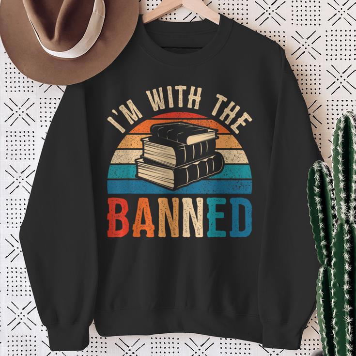 I'm With The Banned Books Tee I Read Banned Books Lovers Sweatshirt Gifts for Old Women I'm With The Banned Books Tee I Read Banned Books Lovers Sweatshirt Gifts for Old Women