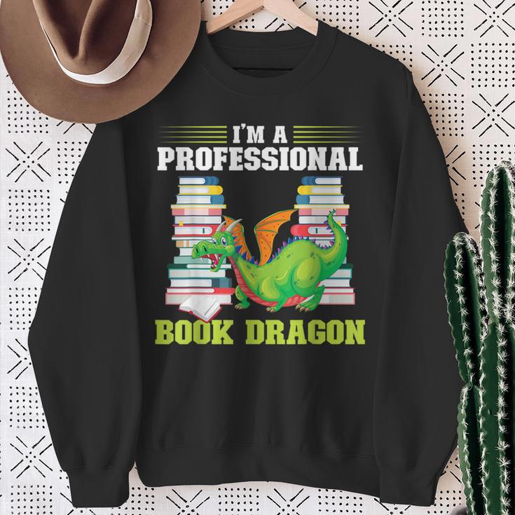 I'm a Professional Book Dragon Mythical Creatures Sweatshirt Gifts for Old Women I'm a Professional Book Dragon Mythical Creatures Sweatshirt Gifts for Old Women