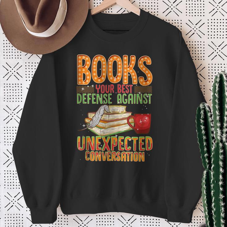 Introverts Book Club Members Readers Books Bibliophiles Sweatshirt Gifts for Old Women