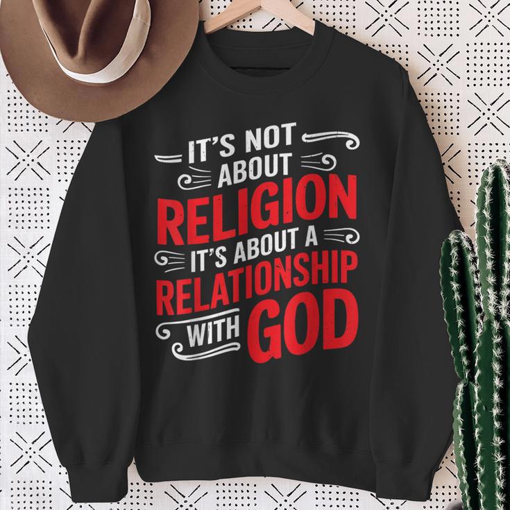 It's A Relationship With God Not Religion スウェットシャツ 年配の女性への贈り物