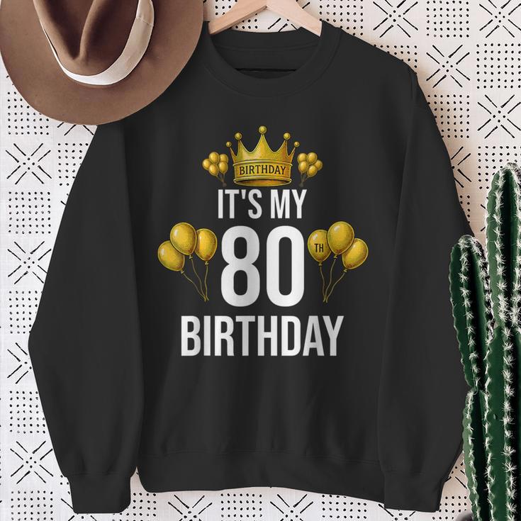 It's My 80Th Birthday Party 80歳 誕生日 メンズ レディース スウェットシャツ 年配の女性への贈り物