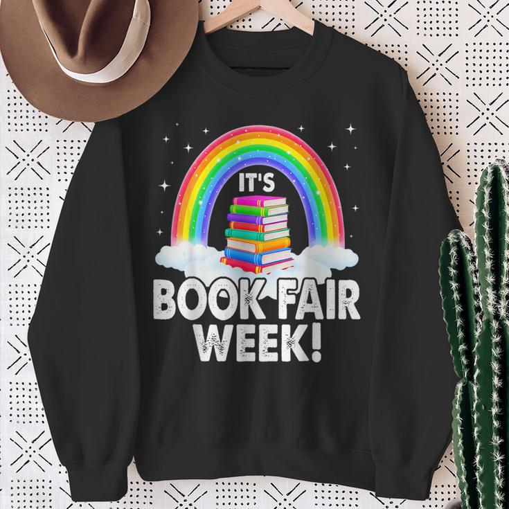 It's Book Fair Week Librarian Library Literacy Reading Sweatshirt Gifts for Old Women
