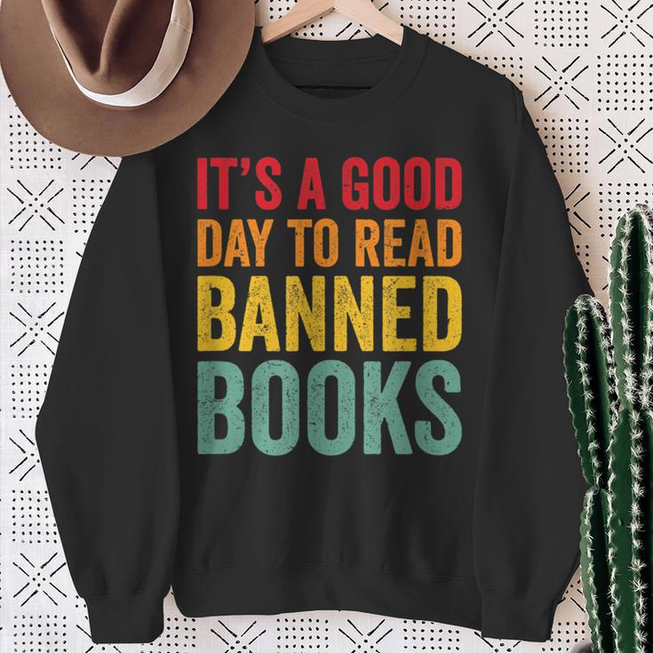 It's A Good Day To Read Banned Books Banned Books Sweatshirt Gifts for Old Women