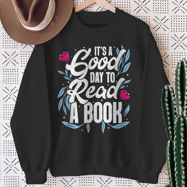 It's Good Day To Read A Book Sweatshirt Gifts for Old Women