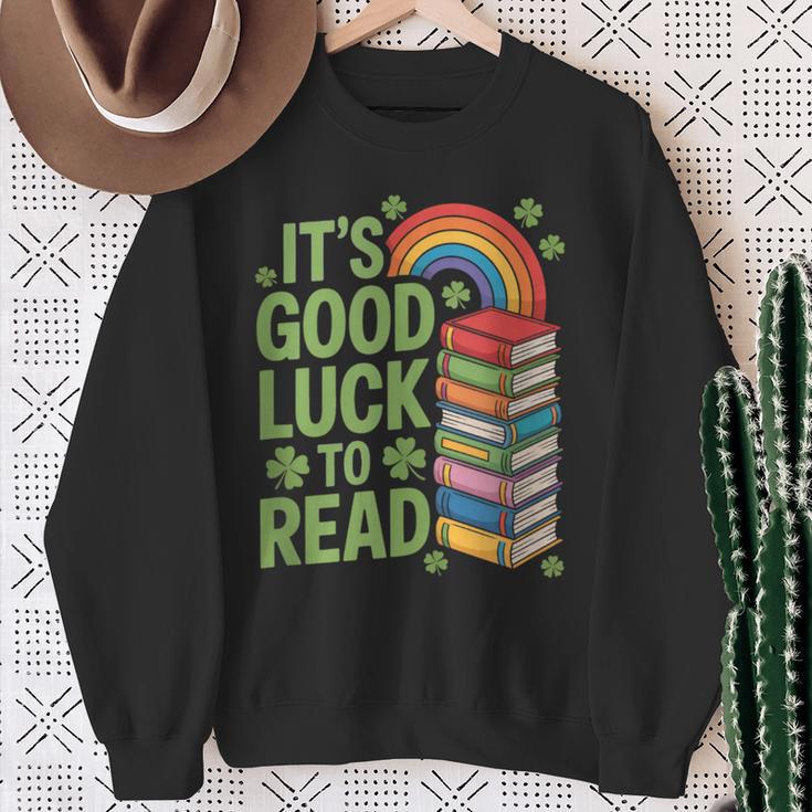 Its Good Luck To Read Rainbow Reading Books Sweatshirt Gifts for Old Women