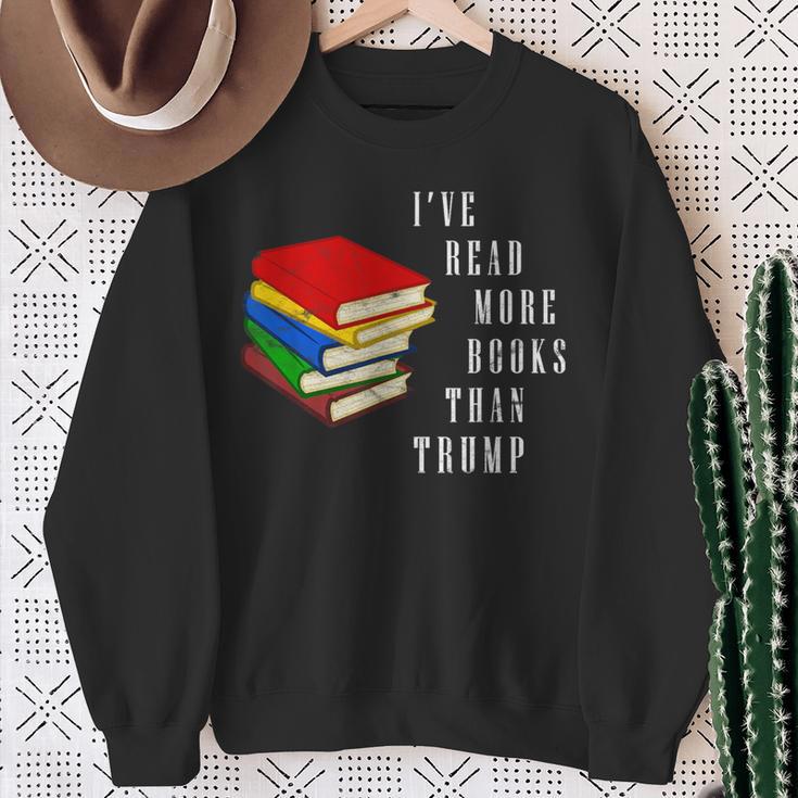 I'Ve Read More Books Than Trump Political Joke Gag Sweatshirt Gifts for Old Women