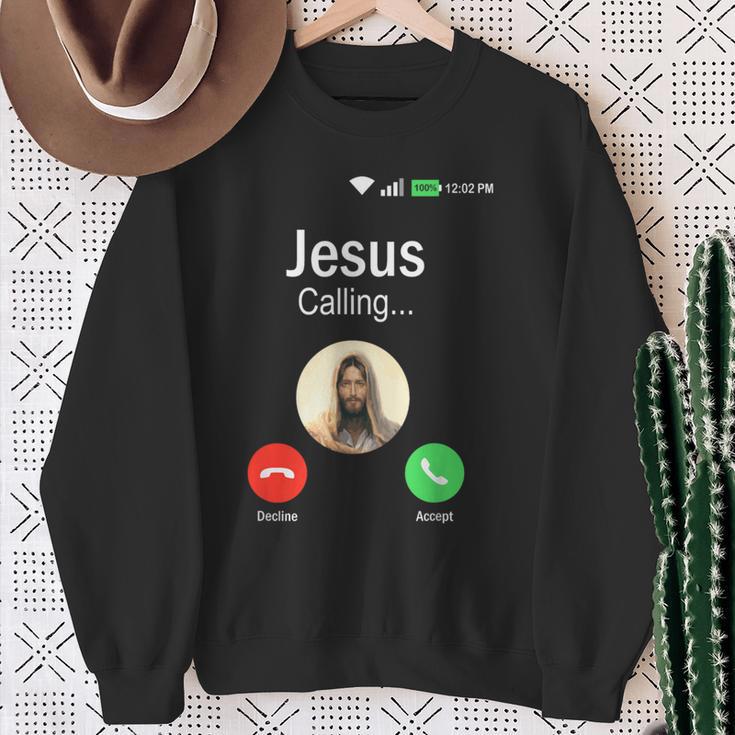 Jesus Is Calling I Jessus Calls An & スウェットシャツ 年配の女性への贈り物