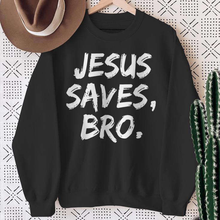 Jesusaves Bro クリスチャン 信者 信仰 神 宗教 スウェットシャツ 年配の女性への贈り物