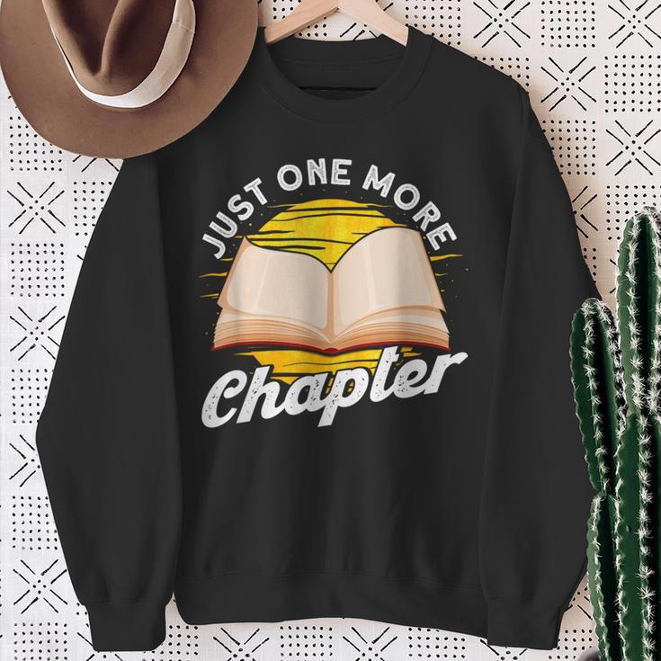 Just One More Chapter Book Reading Bookworm Sweatshirt Gifts for Old Women