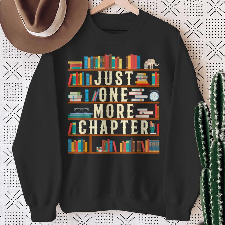 Just One More Chapter Book Reading Lover Bookworm T-Shirt Sweatshirt Gifts for Old Women