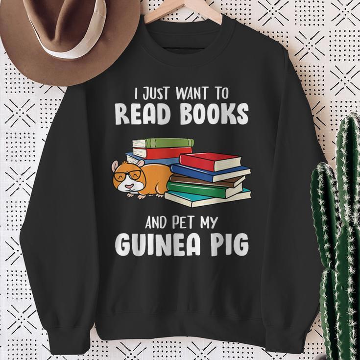 I Just Want To Read Books And Pet My Guinea Pig Reading Sweatshirt Gifts for Old Women I Just Want To Read Books And Pet My Guinea Pig Reading Sweatshirt Gifts for Old Women