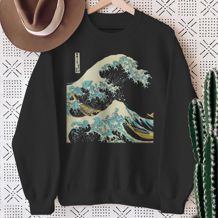 Katsushika Hokusai The Great Wave Off Kanagawa スウェットシャツ 年配の女性への贈り物