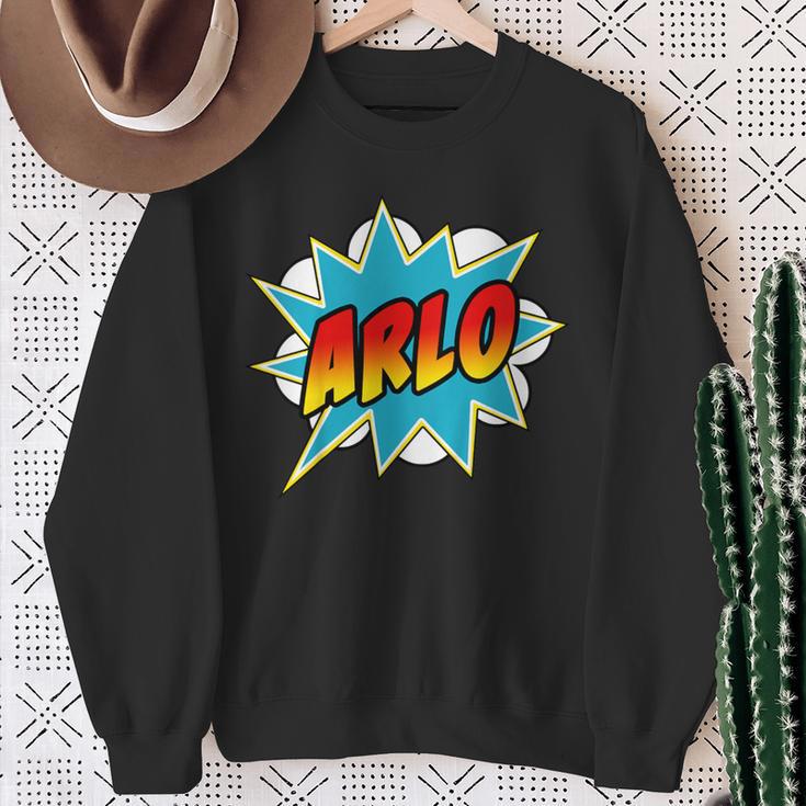 Kids Boys Arlo Comic Book Superhero Name Sweatshirt Gifts for Old Women