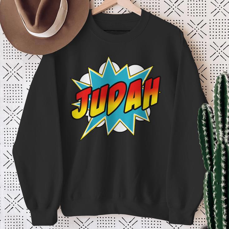 Kids Boys Judah Comic Book Superhero Name Sweatshirt Gifts for Old Women