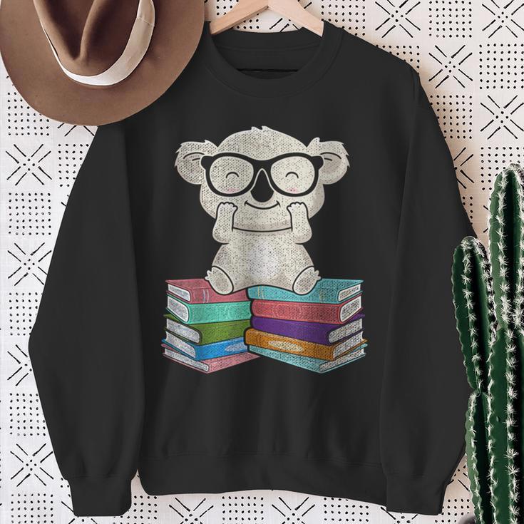 Koala Bear Reading Books Koala Sweatshirt Gifts for Old Women Koala Bear Reading Books Koala Sweatshirt Gifts for Old Women