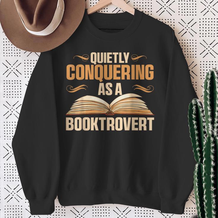 Librarian Book Reader Booktrovert Reading Sweatshirt Gifts for Old Women