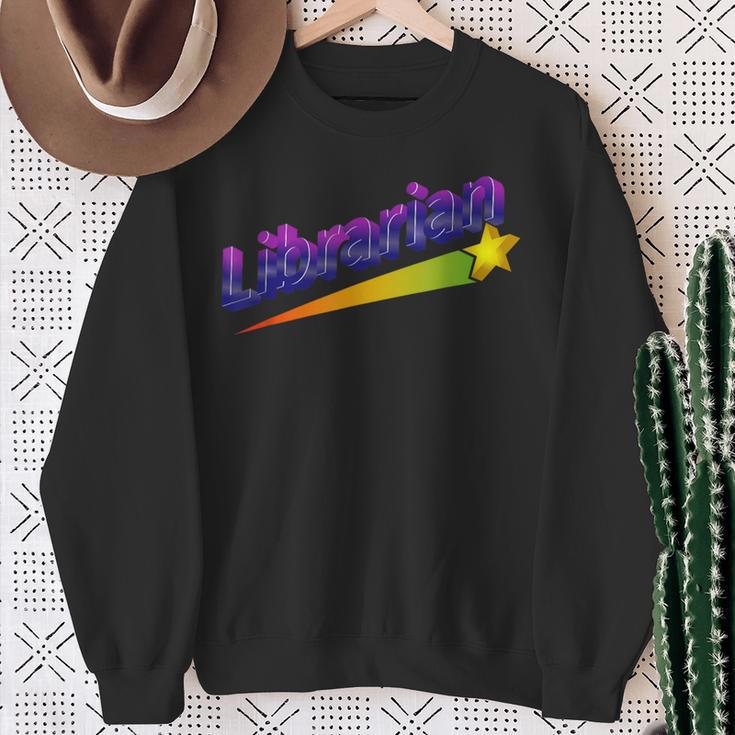 Librarian Books Retro 80s Style Reading Book Lover Sweatshirt Gifts for Old Women Librarian Books Retro 80s Style Reading Book Lover Sweatshirt Gifts for Old Women