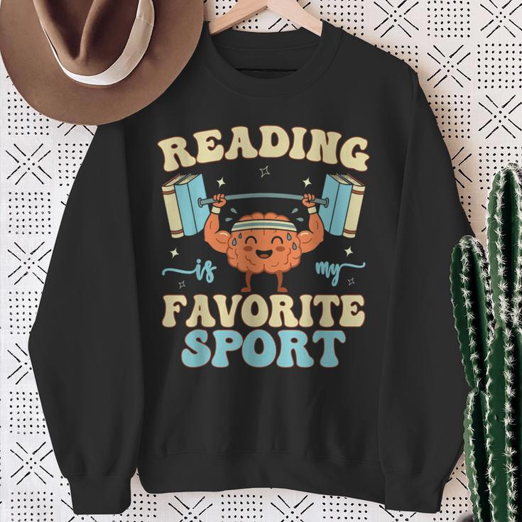 Librarian Reading Is My Favorite Sport Book Lover Sweatshirt Gifts for Old Women