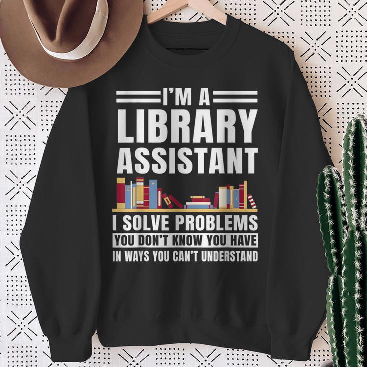 Library Assistant Books Librarian Associate Curator Keeper Sweatshirt Gifts for Old Women