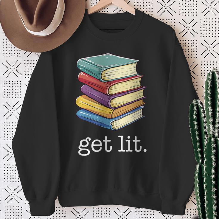 Get Lit Reading Book Sweatshirt Gifts for Old Women Get Lit Reading Book Sweatshirt Gifts for Old Women