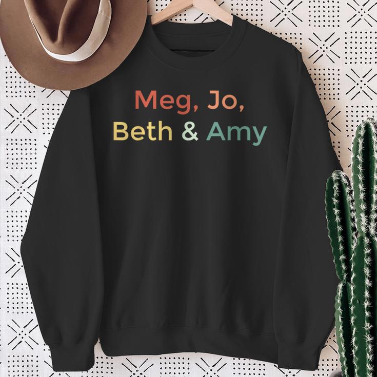 Little Women Alcott Book Meg Jo Beth Amy March Sisters Sweatshirt Gifts for Old Women