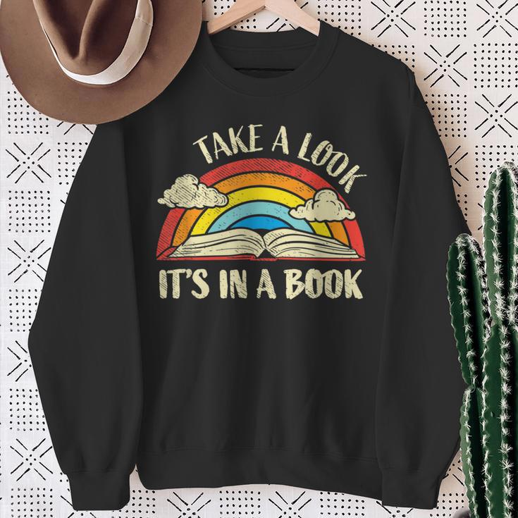 Take A Look Its In A Book Lover Bookworm Reading Books Sweatshirt Gifts for Old Women Take A Look Its In A Book Lover Bookworm Reading Books Sweatshirt Gifts for Old Women